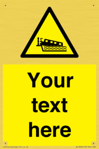 Custom warning grounding narrow boat on lock cill